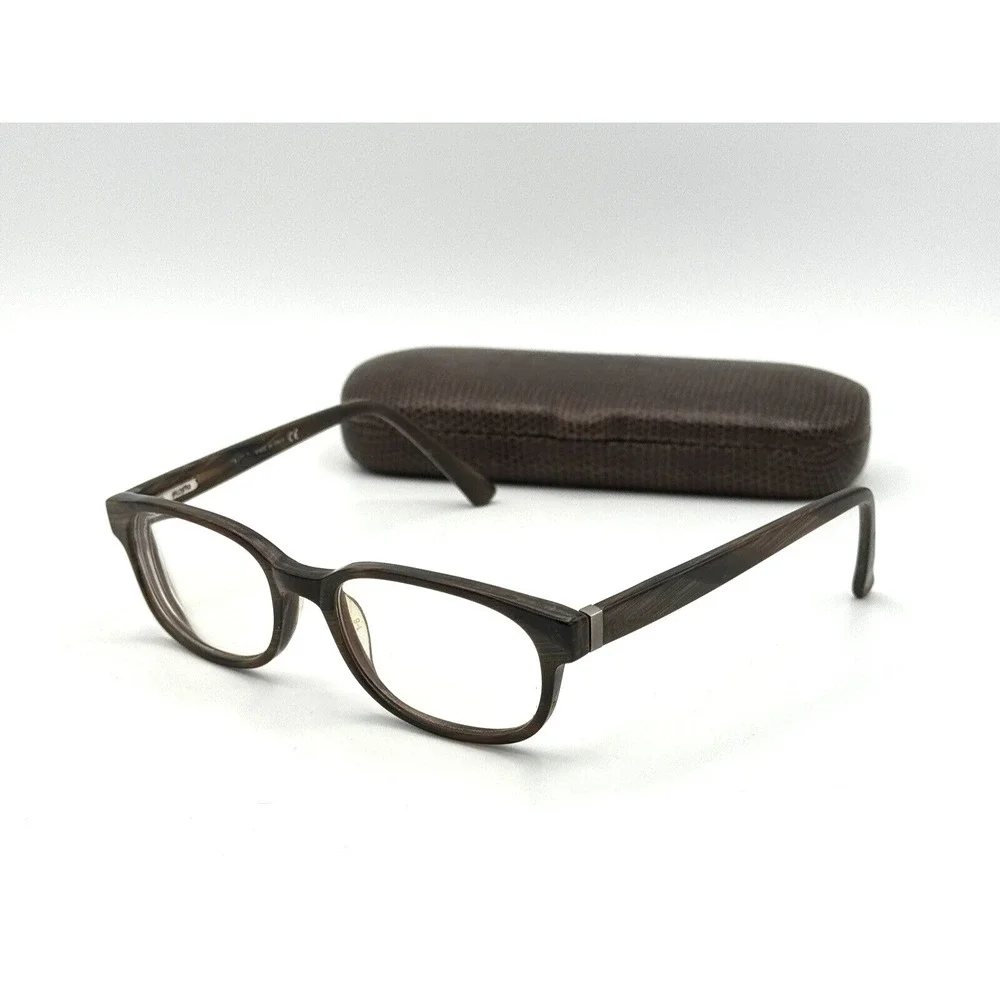 Safilo‎ Team 4157 OF24 140 Brown Wood Look Eyeglass Frames ONLY Italy with Case